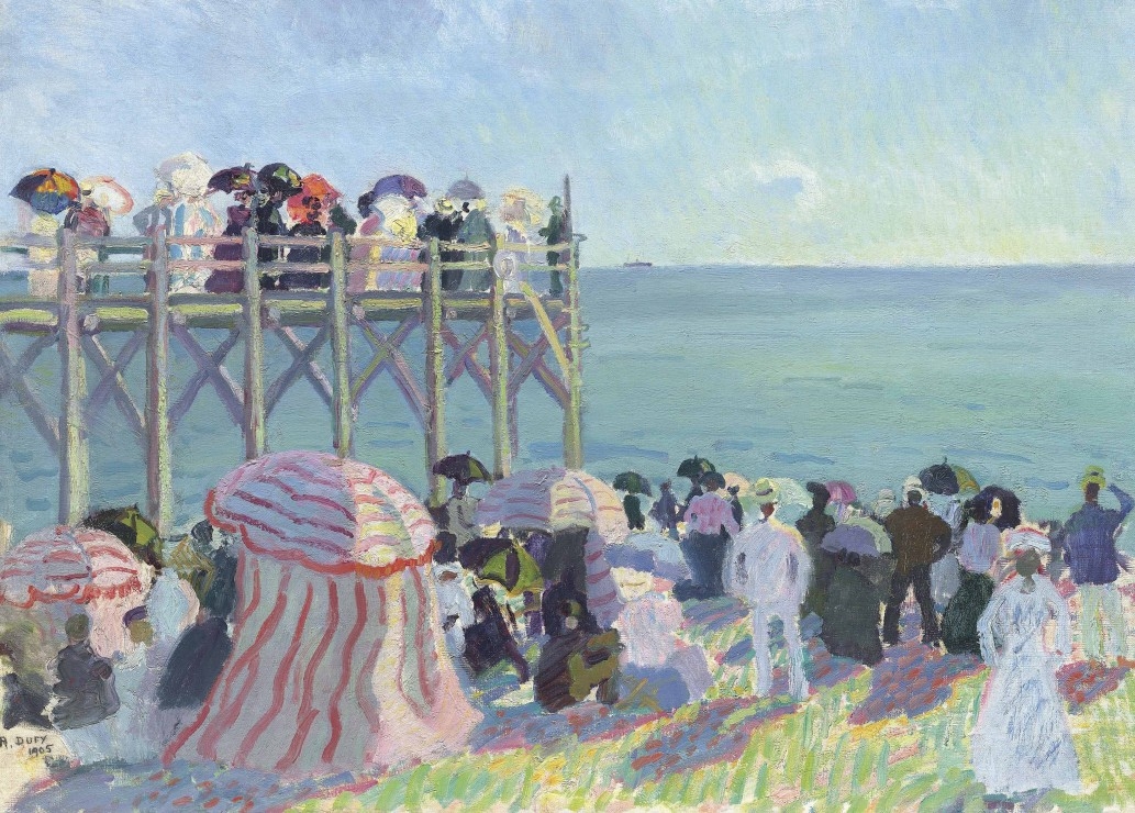 Raoul Dufy - La Plage et l'Estacade de Trouville, 1905