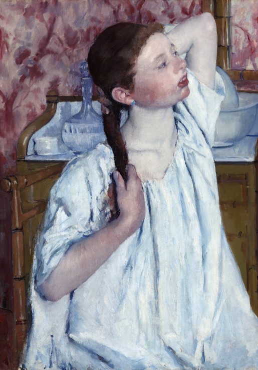 Mary Cassatt : Jeune Fille Coiffant ses Cheveux, 1886