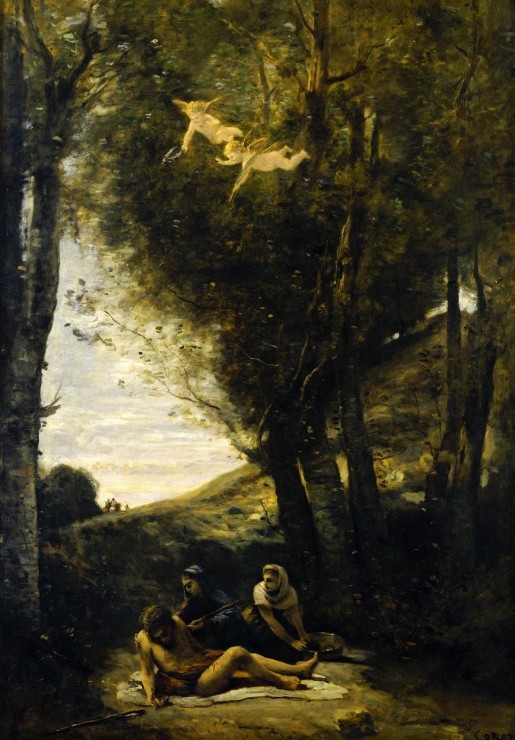 Jean-Baptiste-Camille Corot : Saint Sebastian Succored by the Holy Women, 1874