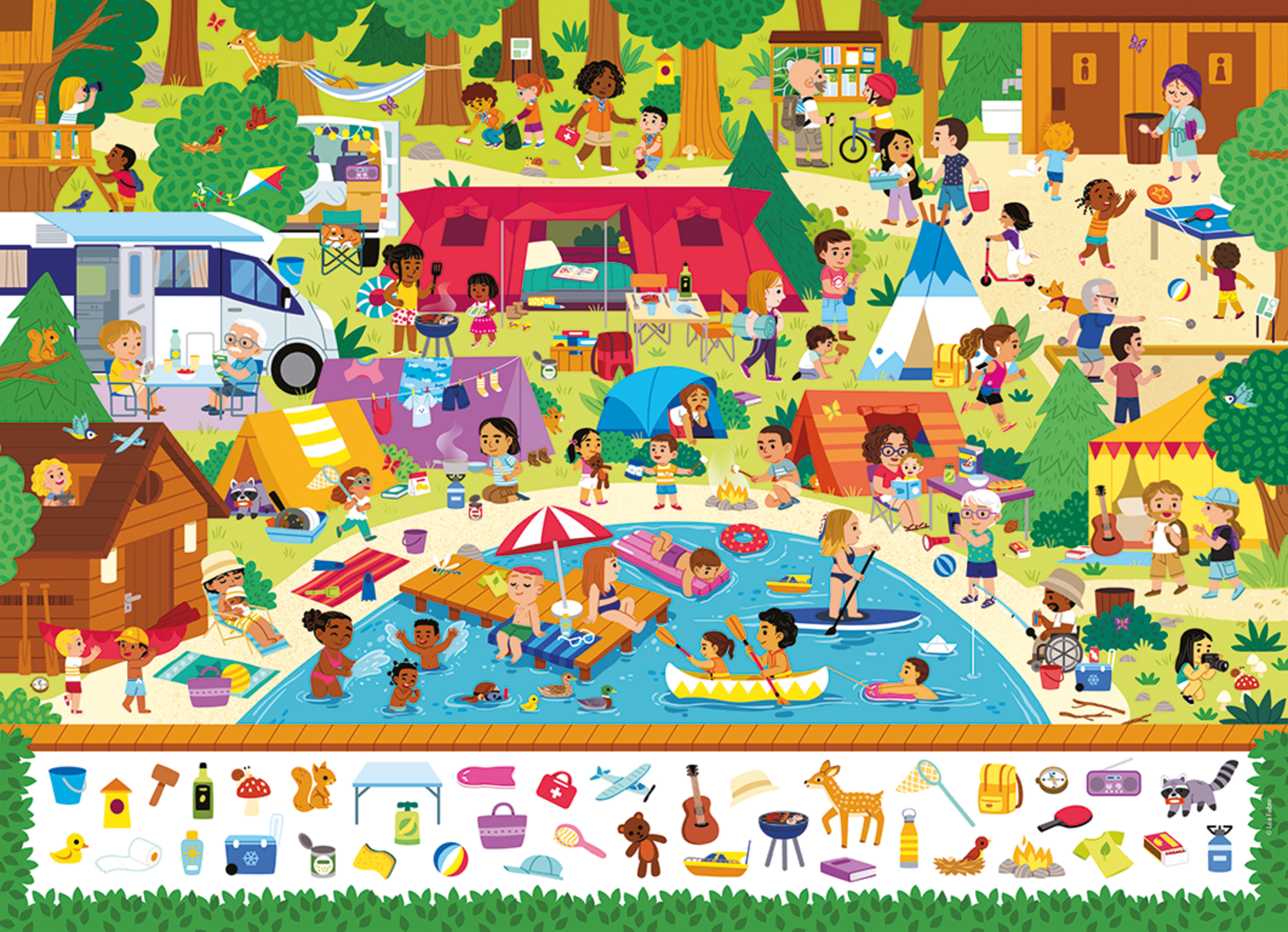 Au camping - Cherche et trouve