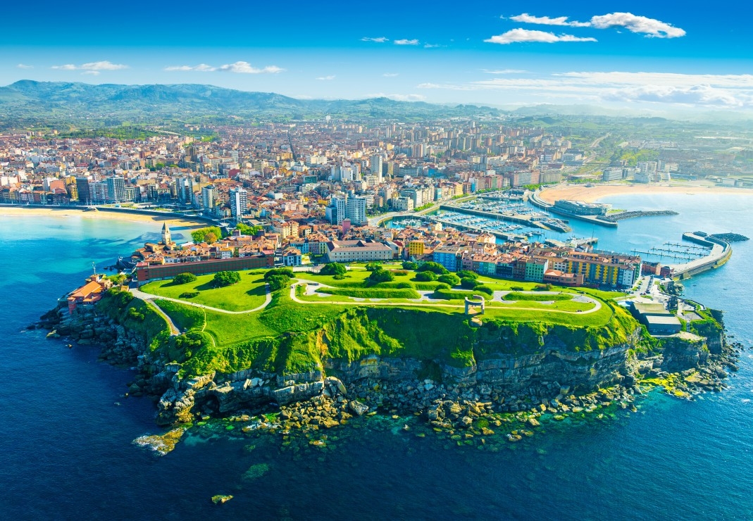 Vue de Gijón - Les Asturies, Espagne