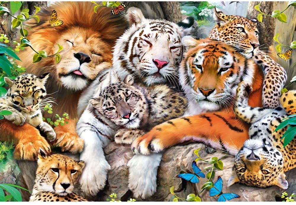 Puzzle en Bois - Wild Cats in the Jungle