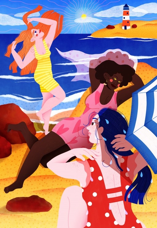 Baignade à la Picasso