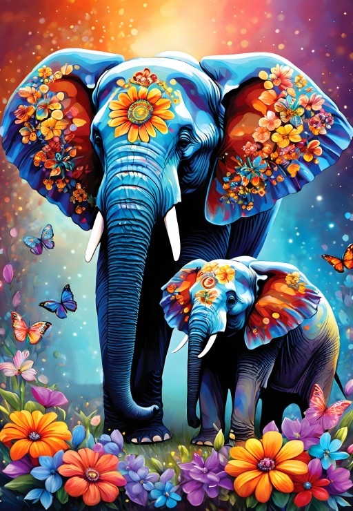 Elephants  - Maternal Love Collection