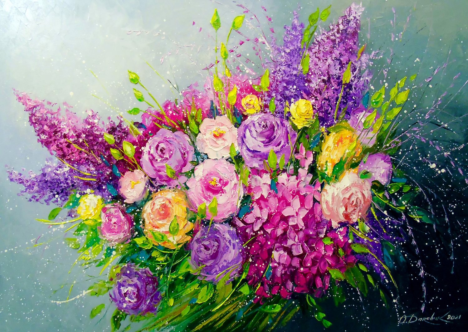 Bouquet de Roses pour Elle