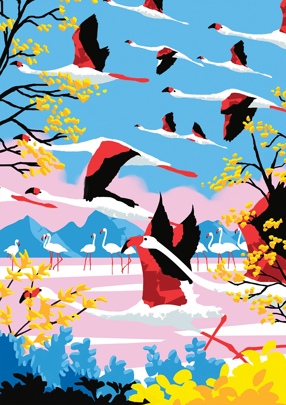 L'Envol des Flamants Roses