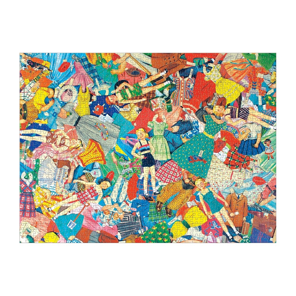 Poupée en Papier Vintage - Puzzle de 1000 pièces dans une Boîte Carrée
