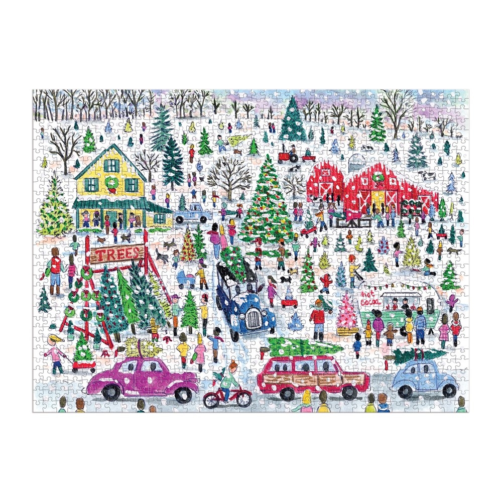 Ferme d'Arbres de Noël - Puzzle Étincellant de 1000 Pièces