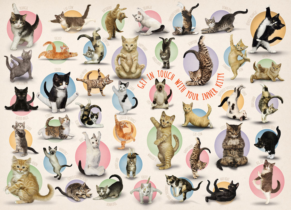 Pièces XXL - Familiy Puzzle: Yoga Kittens