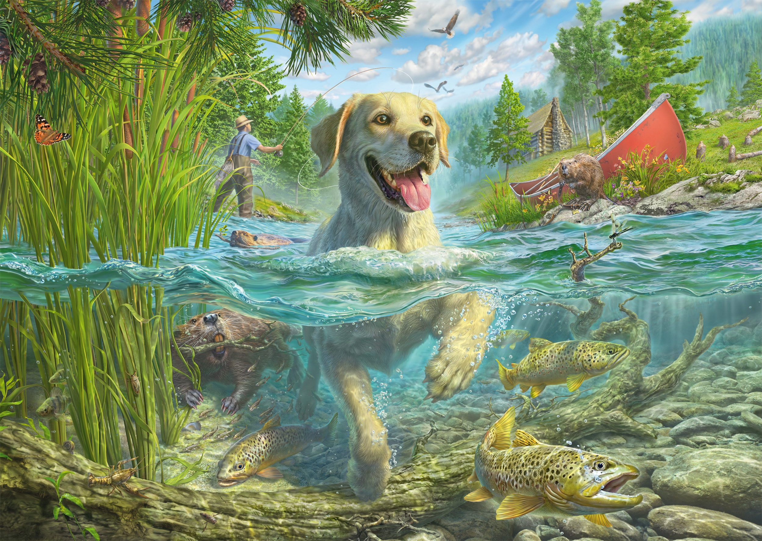 Mark Fredrickson - Labrador à la pêche