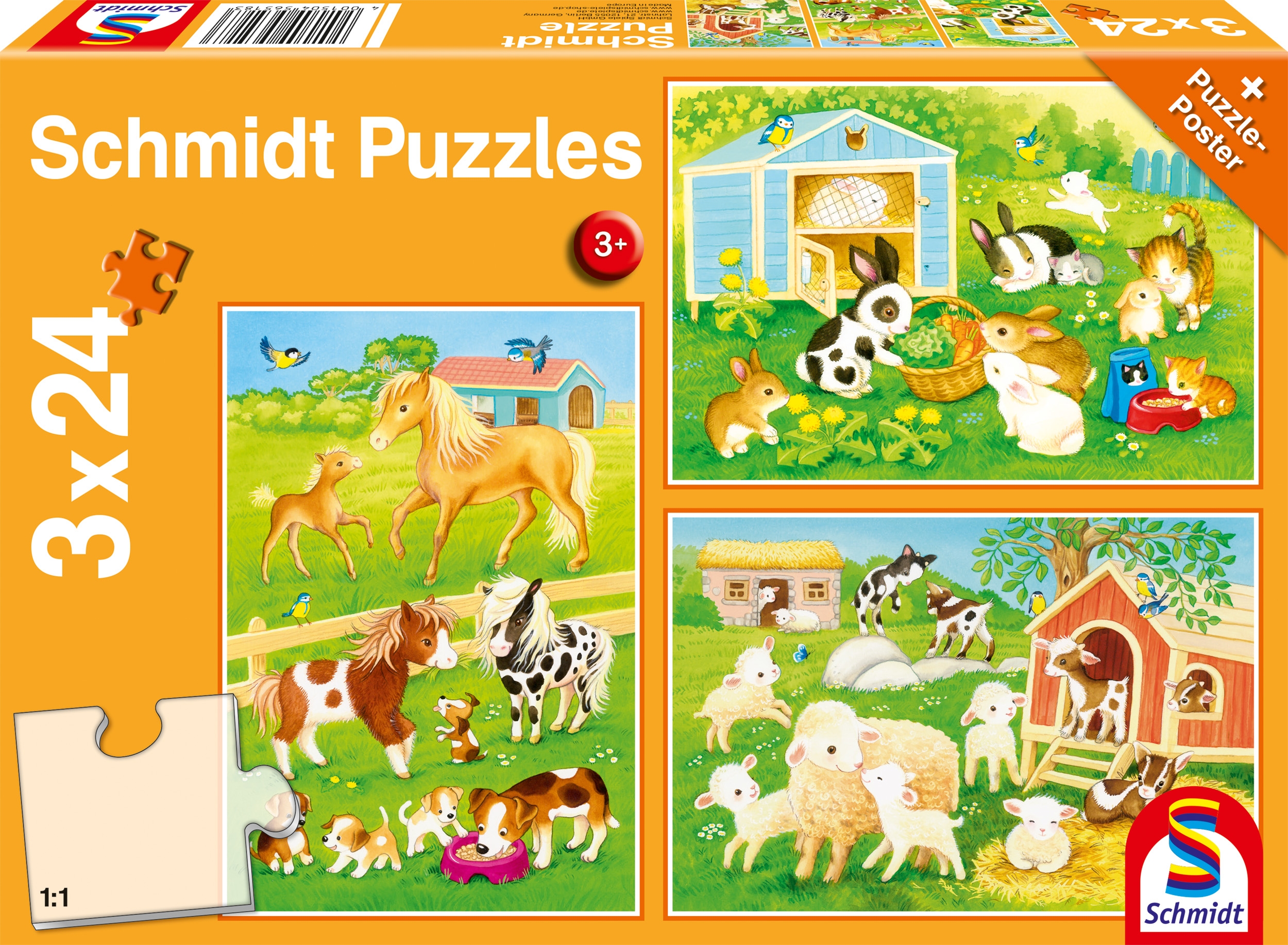 3 Puzzles - Mes Amis de la Ferme