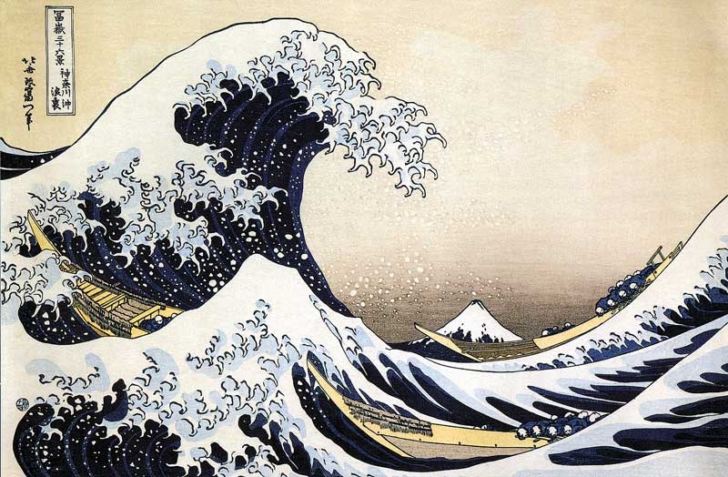 Puzzle en Bois Découpé à la Main - Hokusai : La Vague