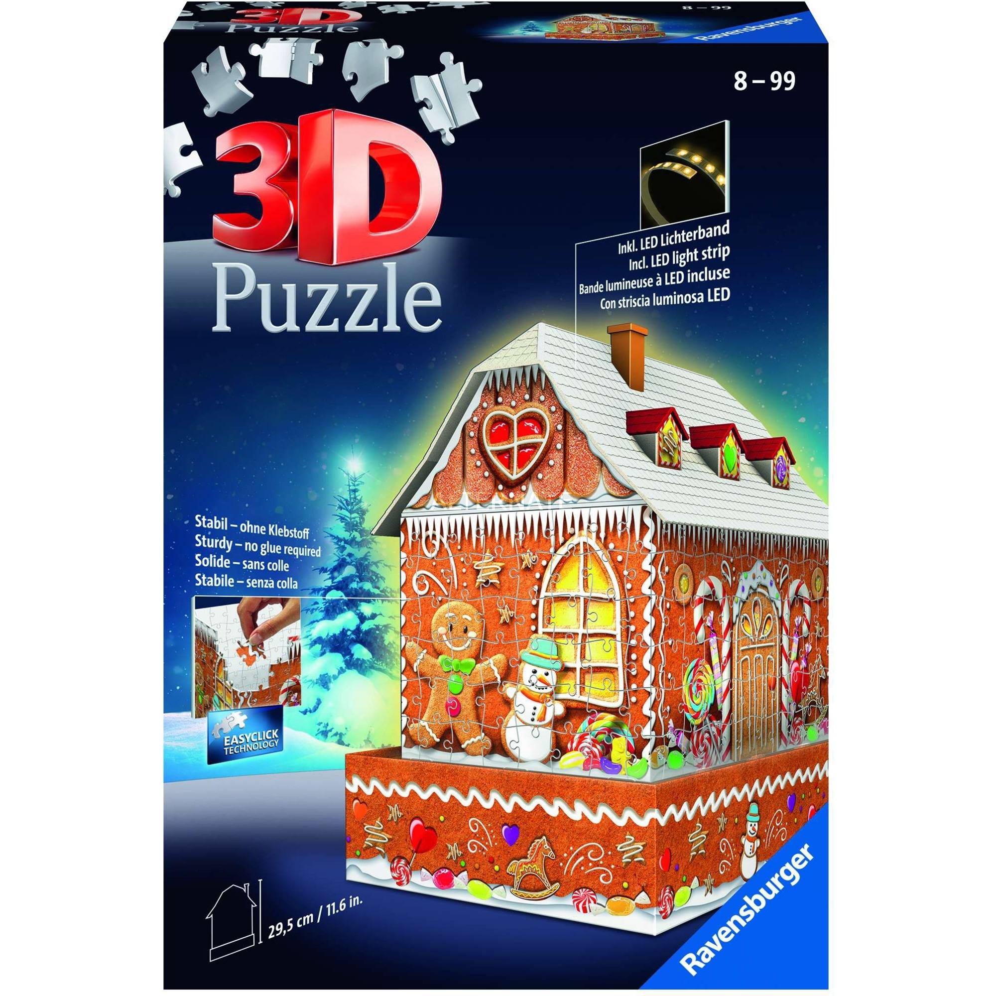 Puzzle 3D avec LED - Maison en Pain d'Epices