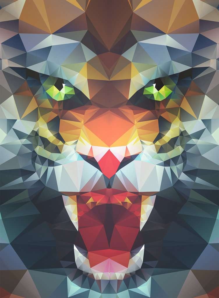 Lion Polygone