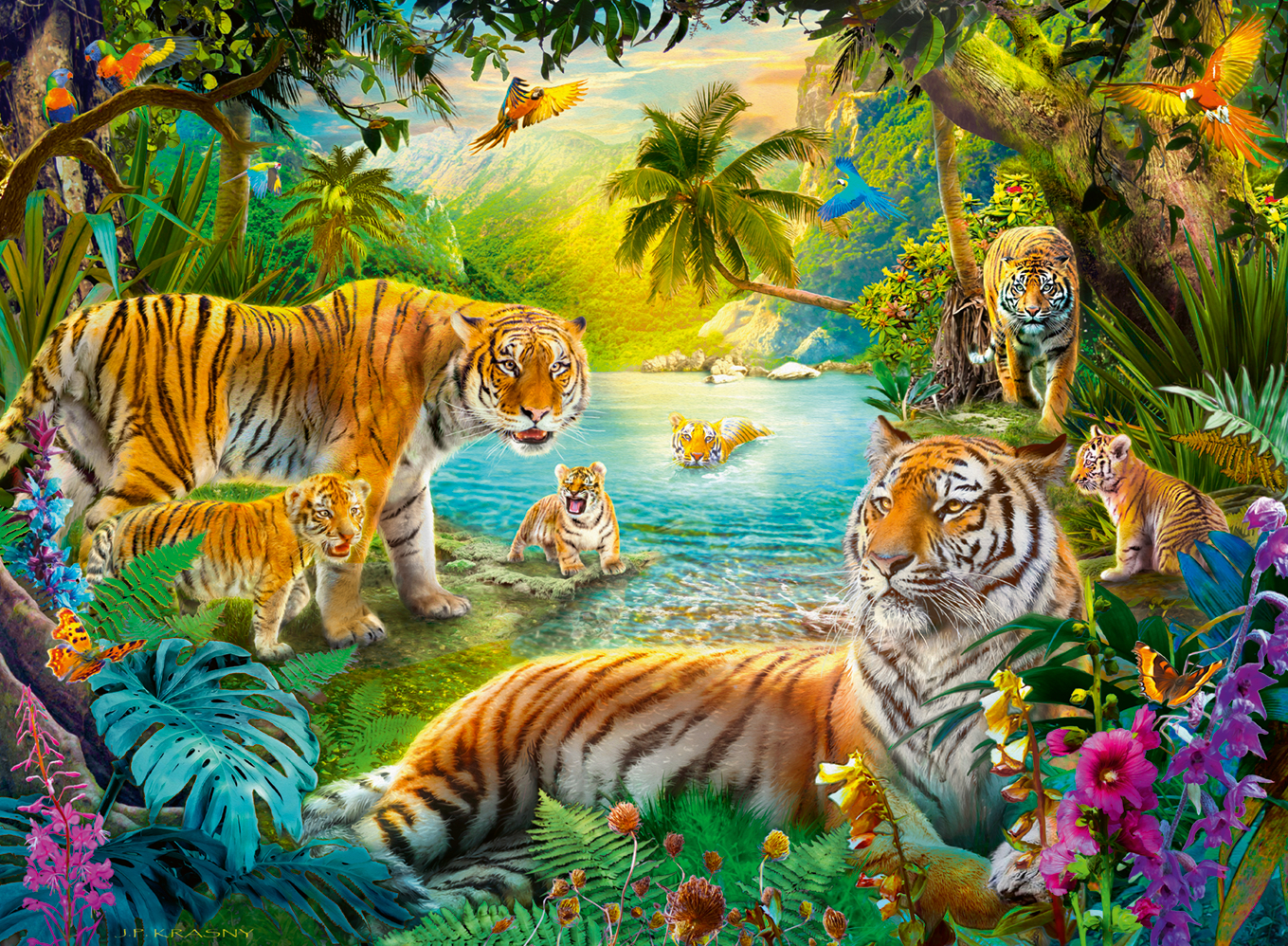 Tigres Dans L'Oasis
