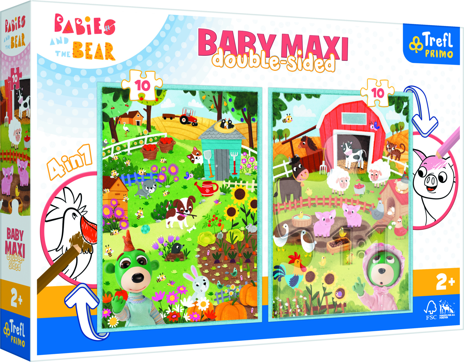 2 Puzzles - Baby Maxi Puzzle - Bébés Animaux