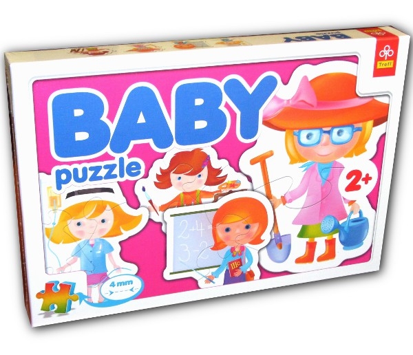 4 mini Puzzles forme : Les métiers
