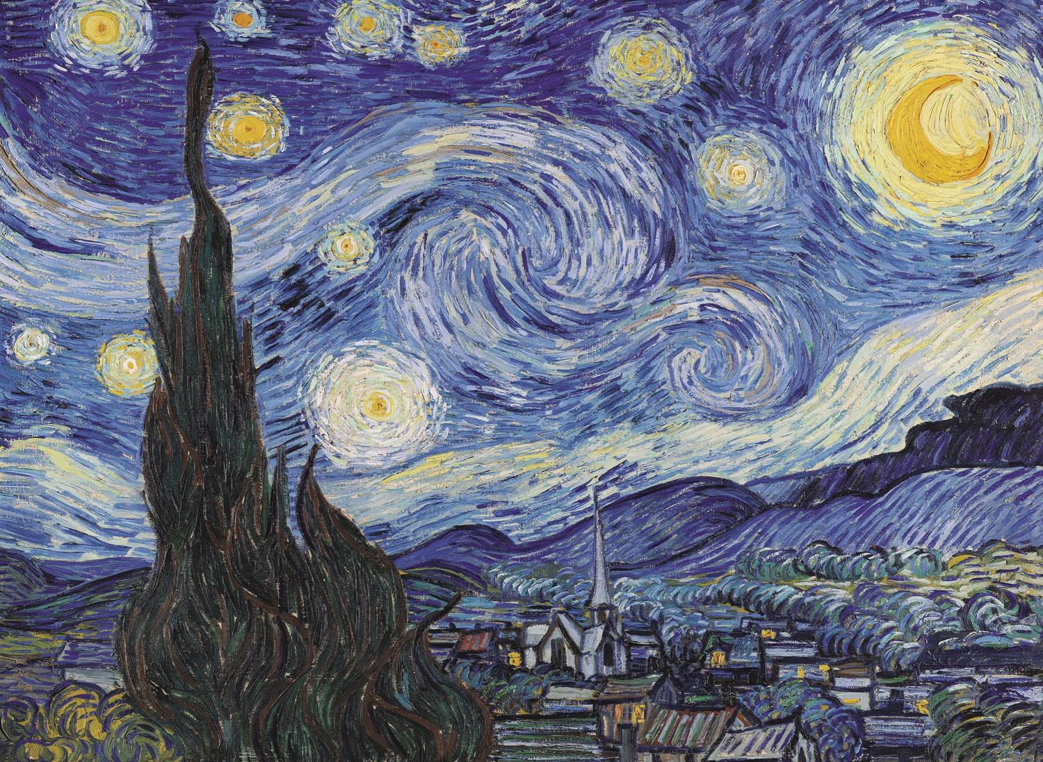 Pièces XXL - Puzzle Bois - La Nuit Étoilée - Vincent Van Gogh