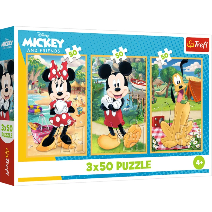 3 Puzzles - Mickey En Vacances - Disney Mickey Mouse