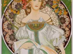 2 Puzzles - L'Art de Mucha : Rêverie, 1898 - Biscuits Lefèvre-Utile, 1896