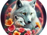 Puzzle Rond - Les Loups Blancs