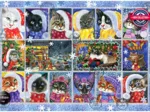 Christmas Cat Stamp Collection