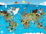 Pièces XXL - Cartoon World Map