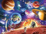 Voyages dans l'Espace - Puzzle Famille (Pièces de Tailles Différentes)