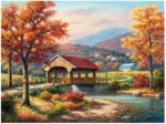 Sung Kim - Fall at the Covered Bridge