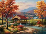 Pièces XXL - Covered Bridge in Fall