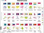 Puzzle Cadre - The Flags and Capitals of 27 Countries in Asia and the Pacific