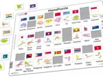 Puzzle Cadre - The Flags and Capitals of 27 Countries in Asia and the Pacific