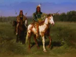 Rosa Bonheur : Indiens à cheval armés de lances, 1890