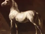 Théodore Géricault : Cheval Arabe Gris-Blanc