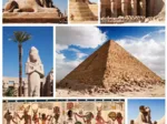 Collage Egypte, Sphinx et Pyramide