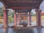 Alfred Sisley : Sous le Pont de Hampton Court, 1874