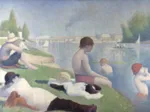Georges Seurat : Une baignade à Asnières, 1884