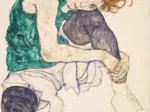 Egon Schiele : Femme Assise à la Jambe Repliée, 1917