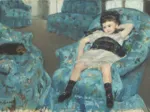 Mary Cassatt : Petite Fille dans un Fauteuil Bleu, 1878