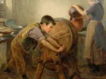 Ralph Hedley : The Butter Churn, 1897