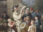 François-Louis Lanfant de Metz : Un Crieur Public taquiné par des Enfants, 1892