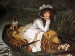James Tissot : Young Lady in a Boat