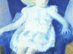 Mary Cassatt : Elsie sur un Canapé Bleu, 1880