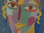Alexej von Jawlensky : Tête Mystique sur Fond Bleu, 1917