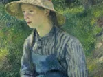 Camille Pissarro : Jeune Paysanne avec un Chapeau de Paille, 1881