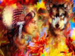 La Femme Indienne et le Loup