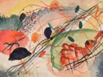 Wassily Kandinsky : Aquarell 6, Kunstdrucke auf japanpapier