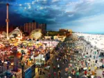 Coney Island Boardwalk, NY, Day to Night TM
