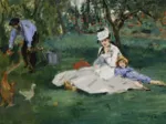 Edouard Manet : La Famille Monet dans leur Jardin à Argenteuil, 1874