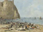 Eugène Boudin: Les Blanchisseuses de la Plage d'Etretat, 1894